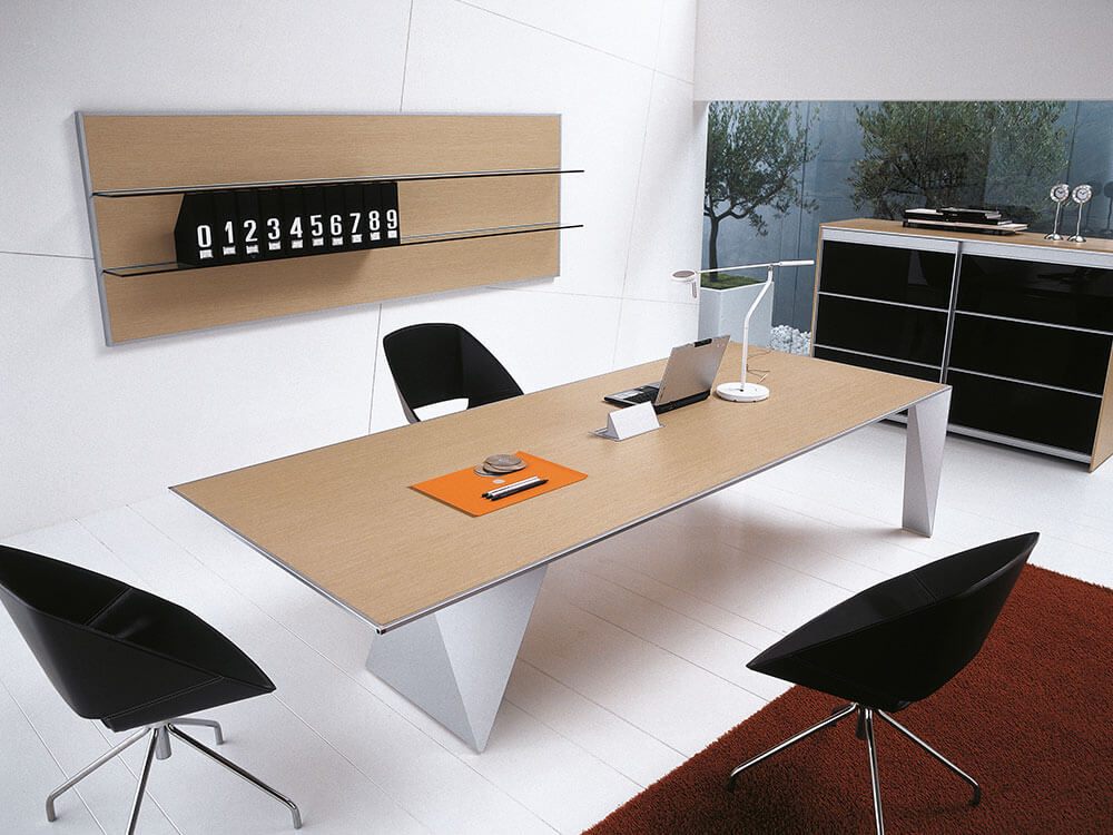 Prime 4 Rectangular Meeting Room Table With Single Base 2