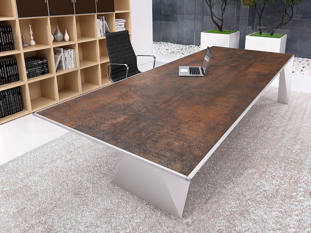 Prime 4 Rectangular Meeting Room Table With Single Base 3