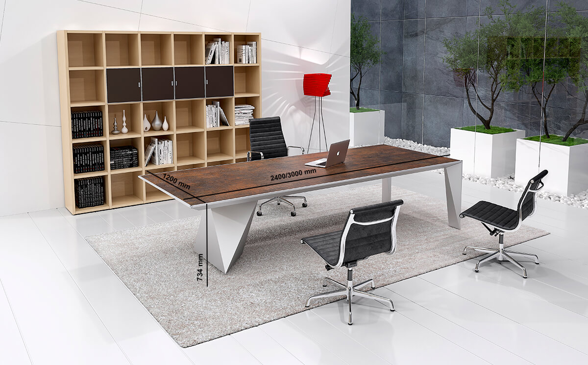 Prime 4 – Modern Executive Desk With Single Base