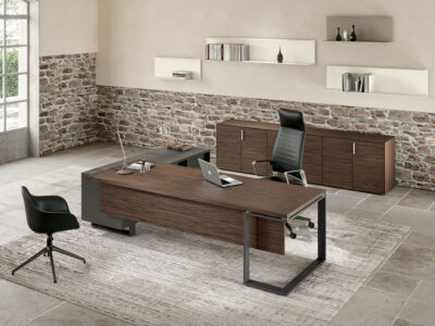 Romilda 1 L Shaped Legs Executive Desk With Optional Credenza Unit 1