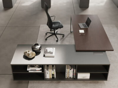 Romilda 1 L Shaped Legs Executive Desk With Optional Credenza Unit 8