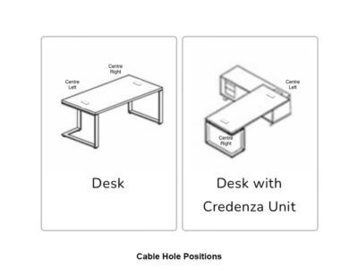 Romilda 1 – Modern & Quirky Executive Desk With Optional Credenza Unit Top Access Position