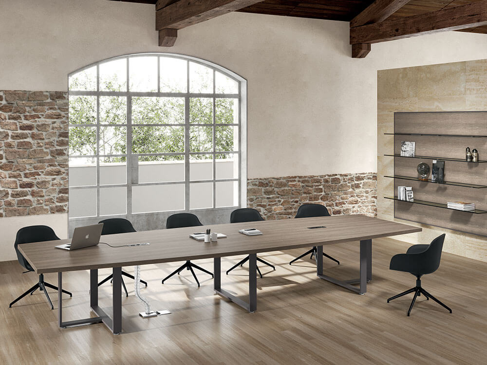 Romilda 3 Barrel Shapred Meeting Room Table 1