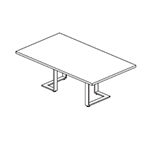 Small Rectangular Shape Table (6 and 8 Persons - L Legs)