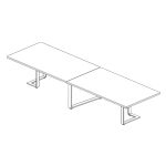 Medium Rectangular Shape Table (12 and 16 Persons - L Legs)
