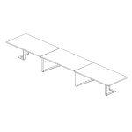 Large Rectangular Shape Table (18 and 22 Persons - L Legs)