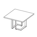 Small Square Shape Table (L Legs)