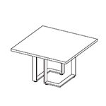 Small Square Shape Table (2, 4 and 8 Persons - L Legs)