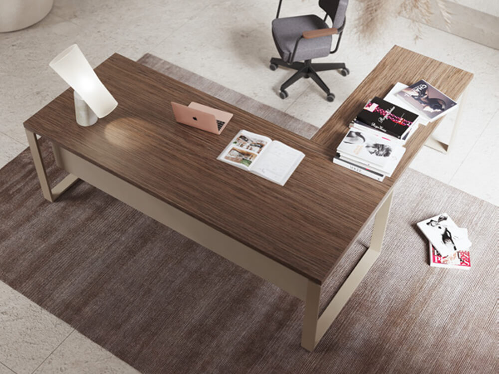 Romilda Ring Legs Exective Desk With Optional Return 3