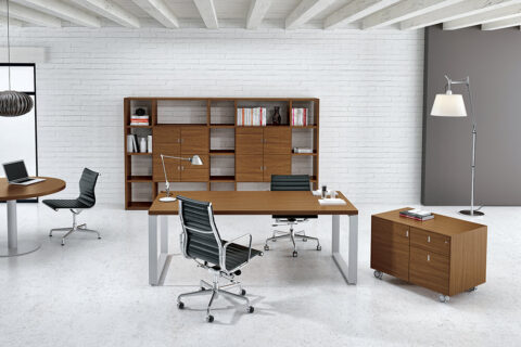 Romilda Ring Legs Exective Desk With Optional Return Main Image 1