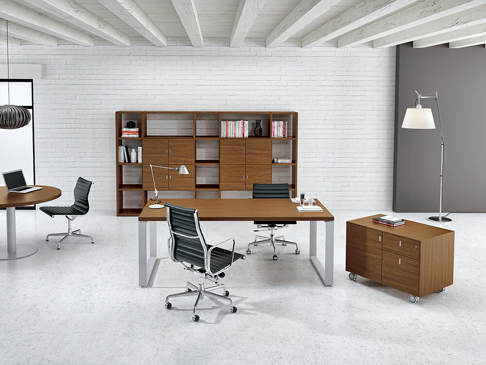 Romilda Ring Legs Exective Desk With Optional Return Main Image 1