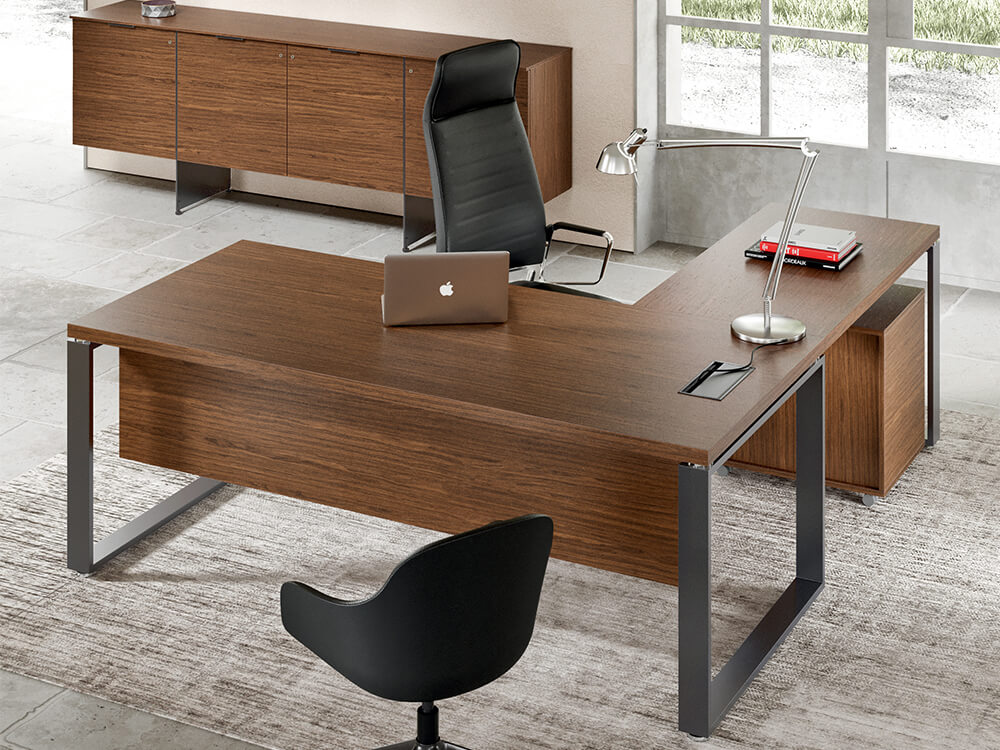 Romilda Ring Legs Exective Desk With Optional Return Main Image