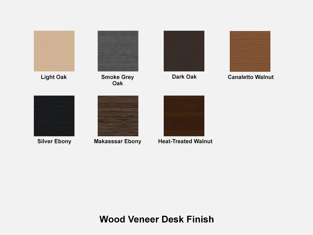 Wood Veneer Desk Finish Swatches