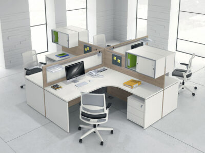Amo 3 – Curved Operational Desk With Front Panel And Side Panel 2