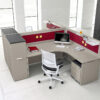 Amo 3 – Curved Operational Desk With Front Panel And Side Panel 3