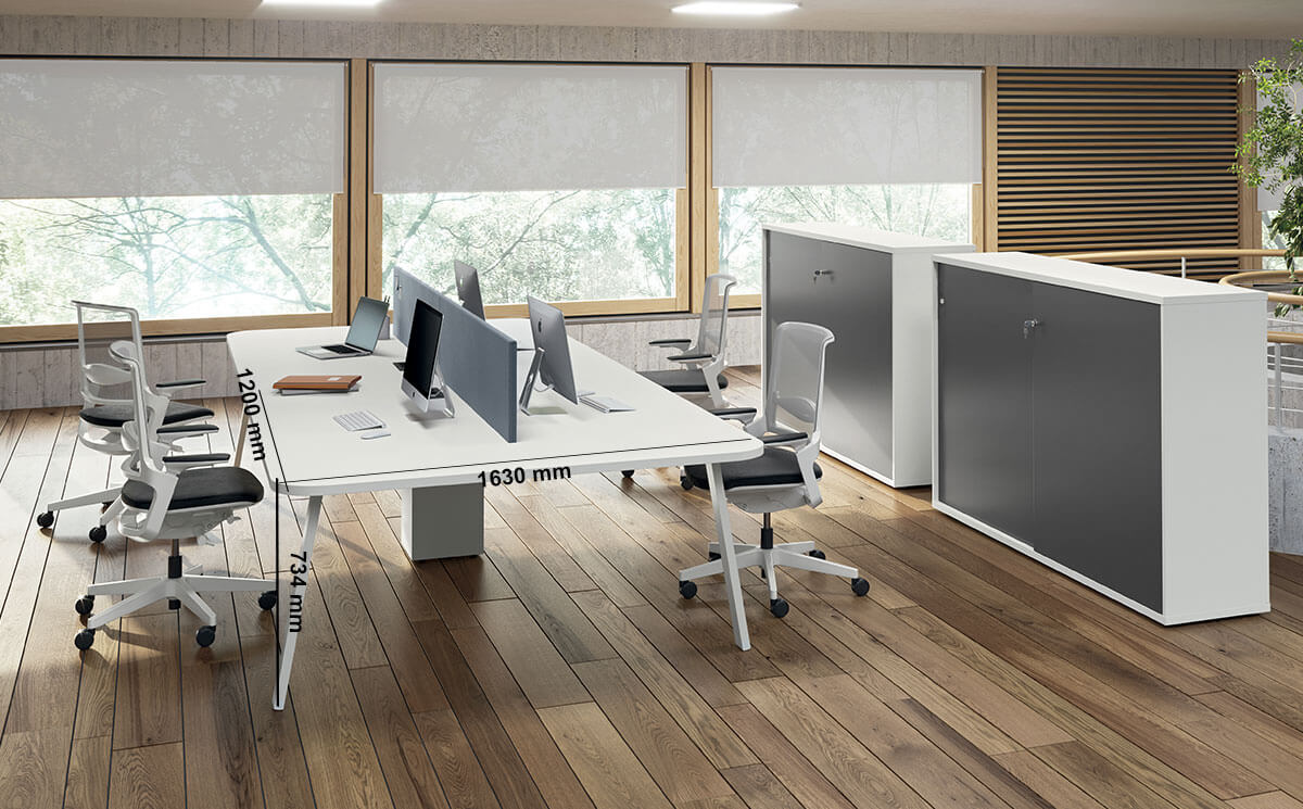 Carita 9 A Legs Rounded Corner Workstation For 2 & 4 Peoples Desk Size Carita 9 A Legs Rounded Corner Workstation For 2 & 4 Peoples Desk Size