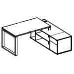 Desk with Credenza Unit