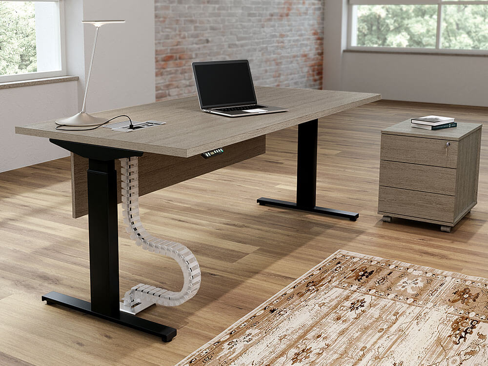 Clariss 1 & 2 Step Executive Desk With Optional Modesty Panel 1