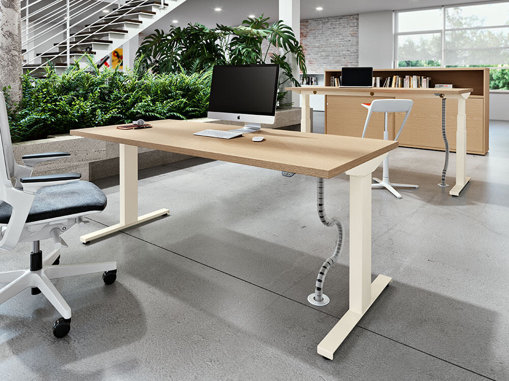 Clariss 1 & 2 Step Executive Desk With Optional Modesty Panel 3