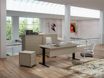Clariss 1 & 2 Step Executive Desk With Optional Modesty Panel Main Image