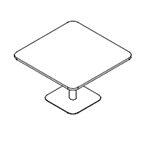 Rounded Corner Square Shape Table (2, 4 and 6 Persons)