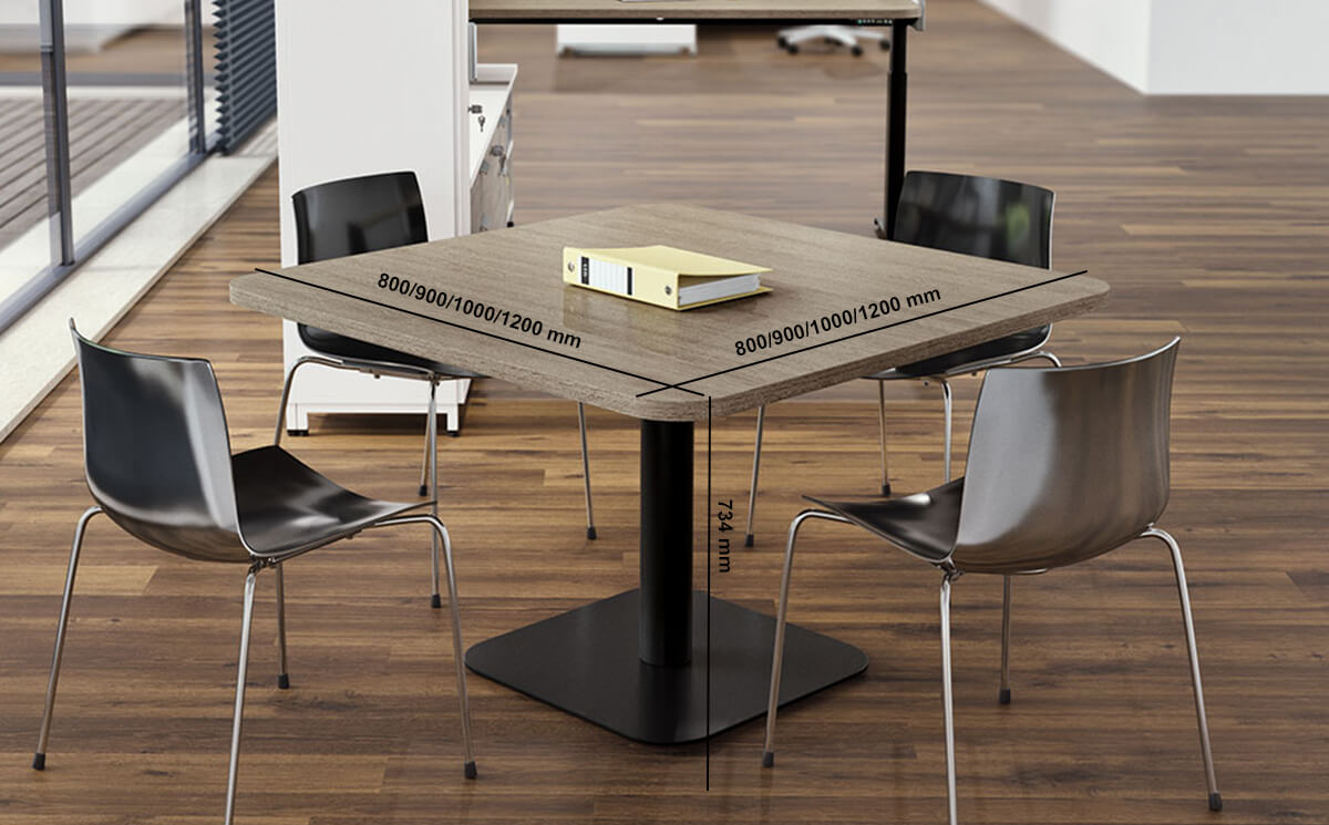 Clariss 7 – Rounded Corner Square Meeting Room Table