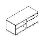 Credenza Unit 1 Drawer & Filing Drawer