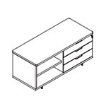 Credenza Unit 3 Drawers