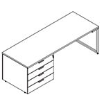 Desk with 4 Drawers