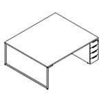 Desk with 4 Drawers For (2 Persons)