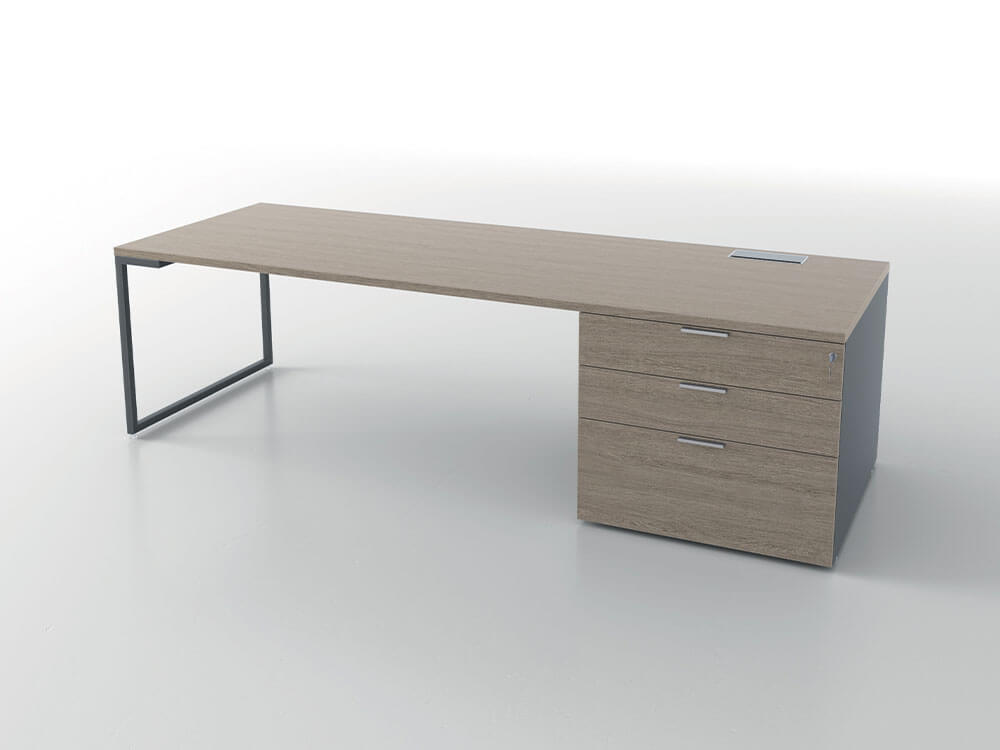 Lucan – Executive Desk With Drawer Unit 04