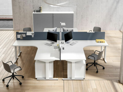 Natala 1 Curved Operational Desk With Optional Dividing Screen 1