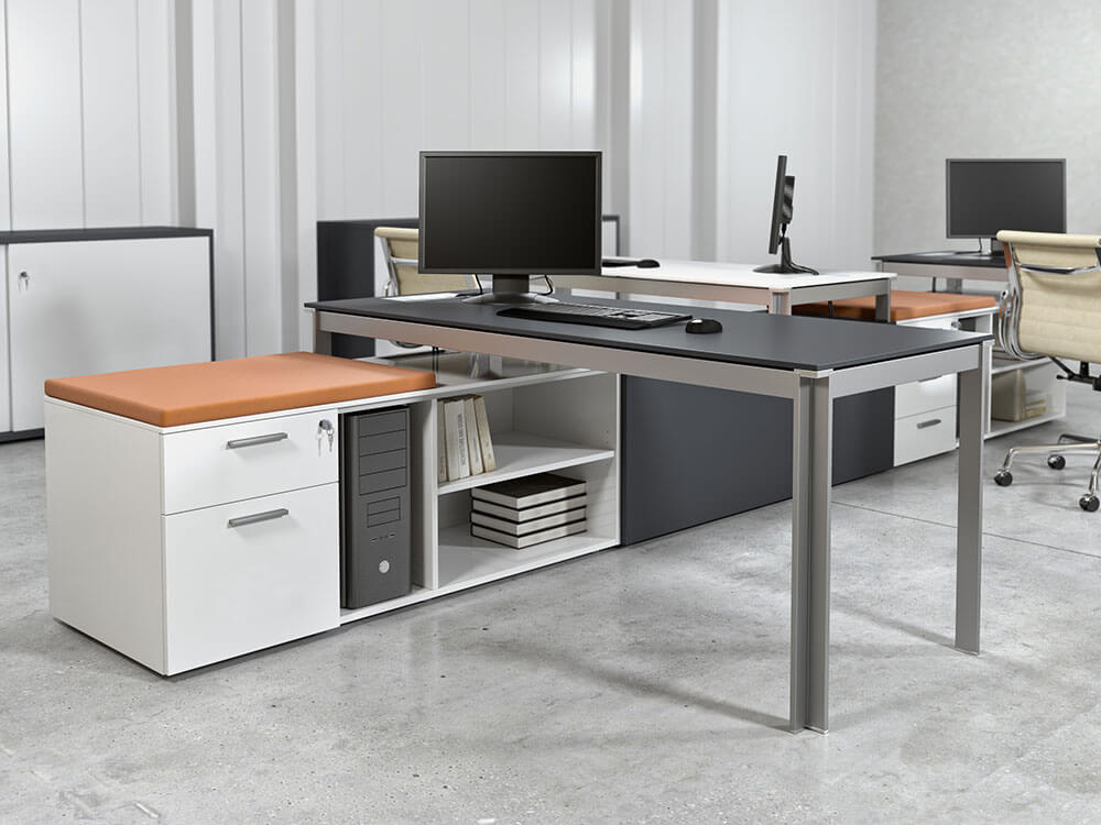 Neko 3 L Shaped Legs Operational Office Desk Main Image