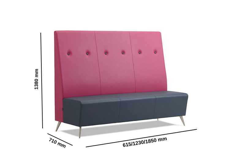 Saee Banquette Unit With Plinth Feet One Two And Three Seater Sofa Size Img