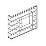 L2720 x D360 x H1910 (Bookcase with TV Hutch/Stand)