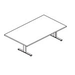 Small Rectangular Shape Table (6 and 8 Persons)