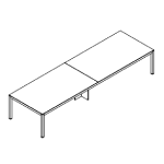 Medium Rectangular Shape Table (12 and 14 Persons)