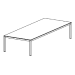 Small Rectangular Shape Table (6 and 8 Persons)