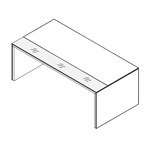 Desk with Glass Insert