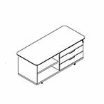 L1448 x D619 x H631 (3 Drawers)