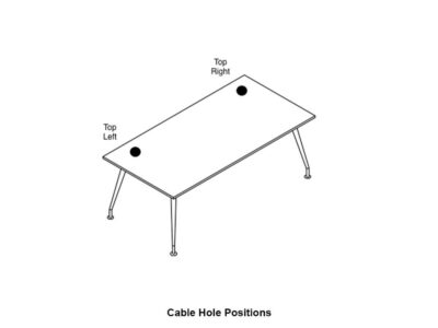 Pakhi Executive Desk With Cable Hole Positions