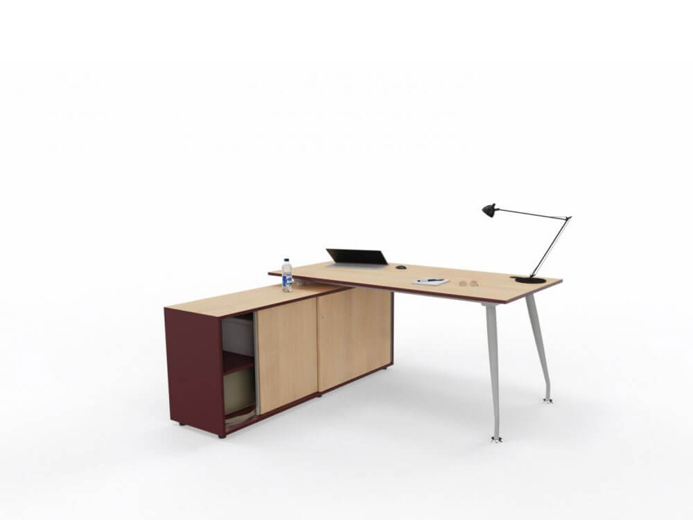 Pakhi Executive Desk With Optional Return And Credenza Unit 03