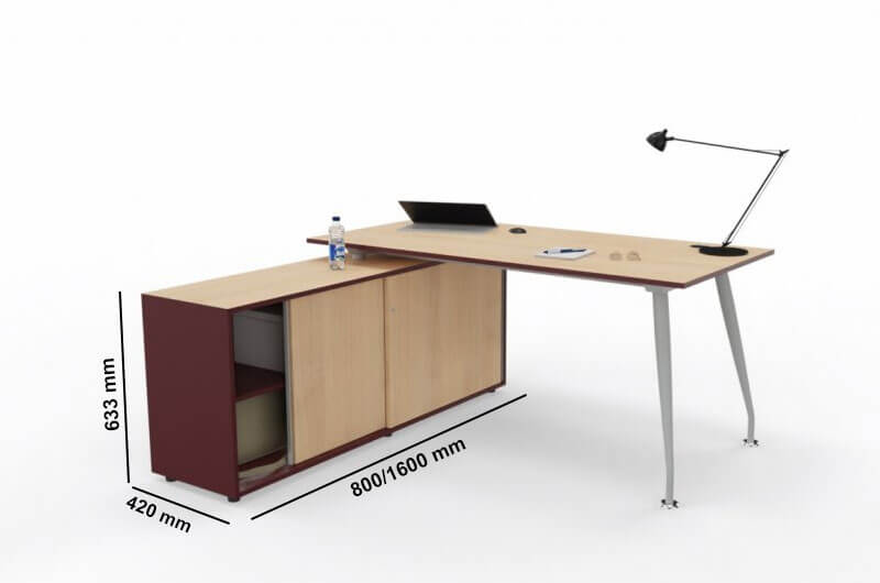 Pakhi Executive Desk With Optional Return And Credenza Unit 08