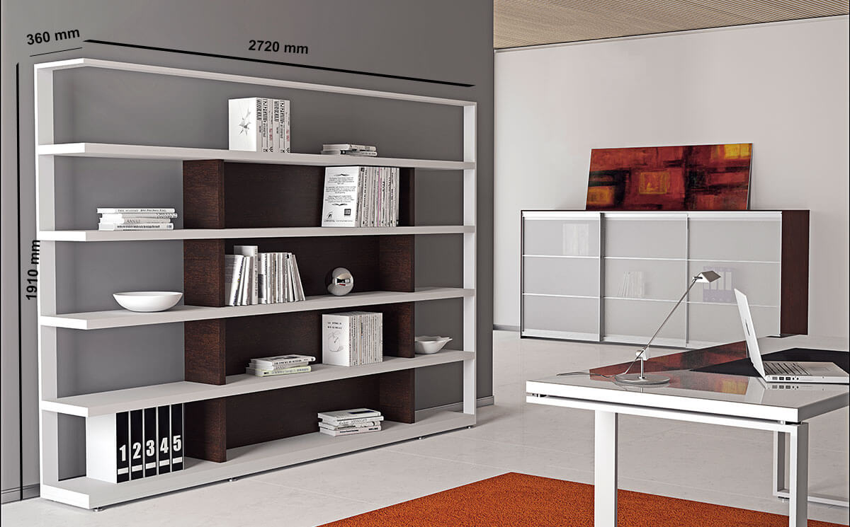 Romilda 6 – Bookcase With Optional Tv Hutchstand Size