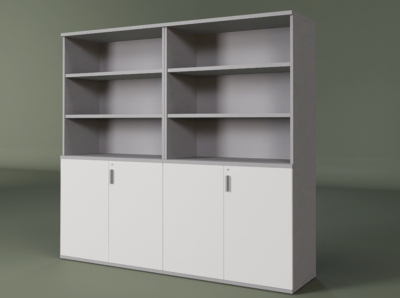 Saavi 1 – High Storage Unit With Doors And Open Shelves 01 Img (1)