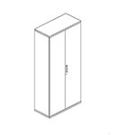 L902 x D434 x H1968(Storage Unit with Doors)