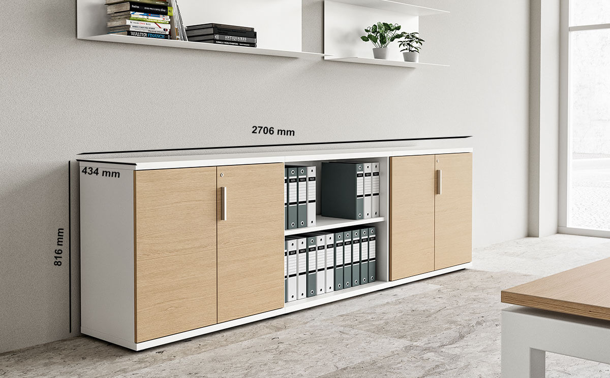 Saavi 3 – Low Storage Unit With Doors Size