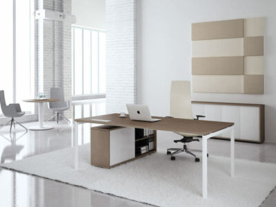 Alessio1 Executive Desk With Optional Credenza Unit Main Image
