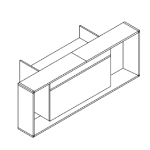 Calvino 1 – U – Shaped Reception Desk With Optional Top Shelf Both Side