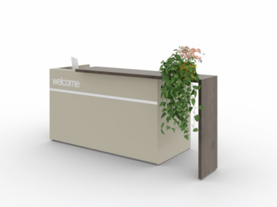 Calvino – L – Shaped Reception Desk With Optional Top Shelf 04